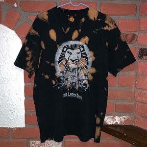 Disney The Lion King Broadway Musical Custom Black Bleached T-Shirt Tee